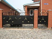 Ворота с элементами художественой ковки "Рококо", 12500 руб/кв.м