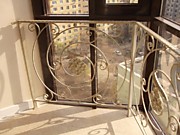 Кованое ограждение для балкона под золото "Ренессанс", от 8000 руб./кв.м